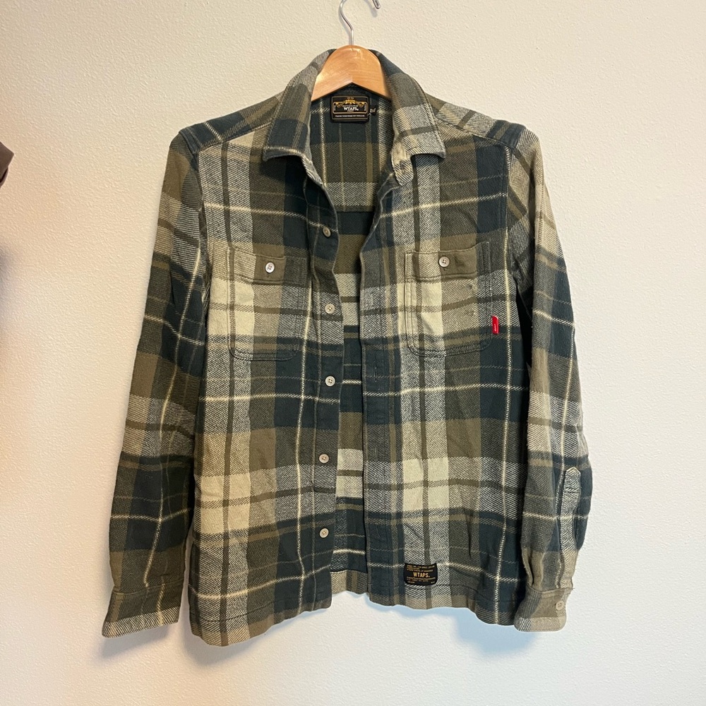 WTAPS men’s green flannel